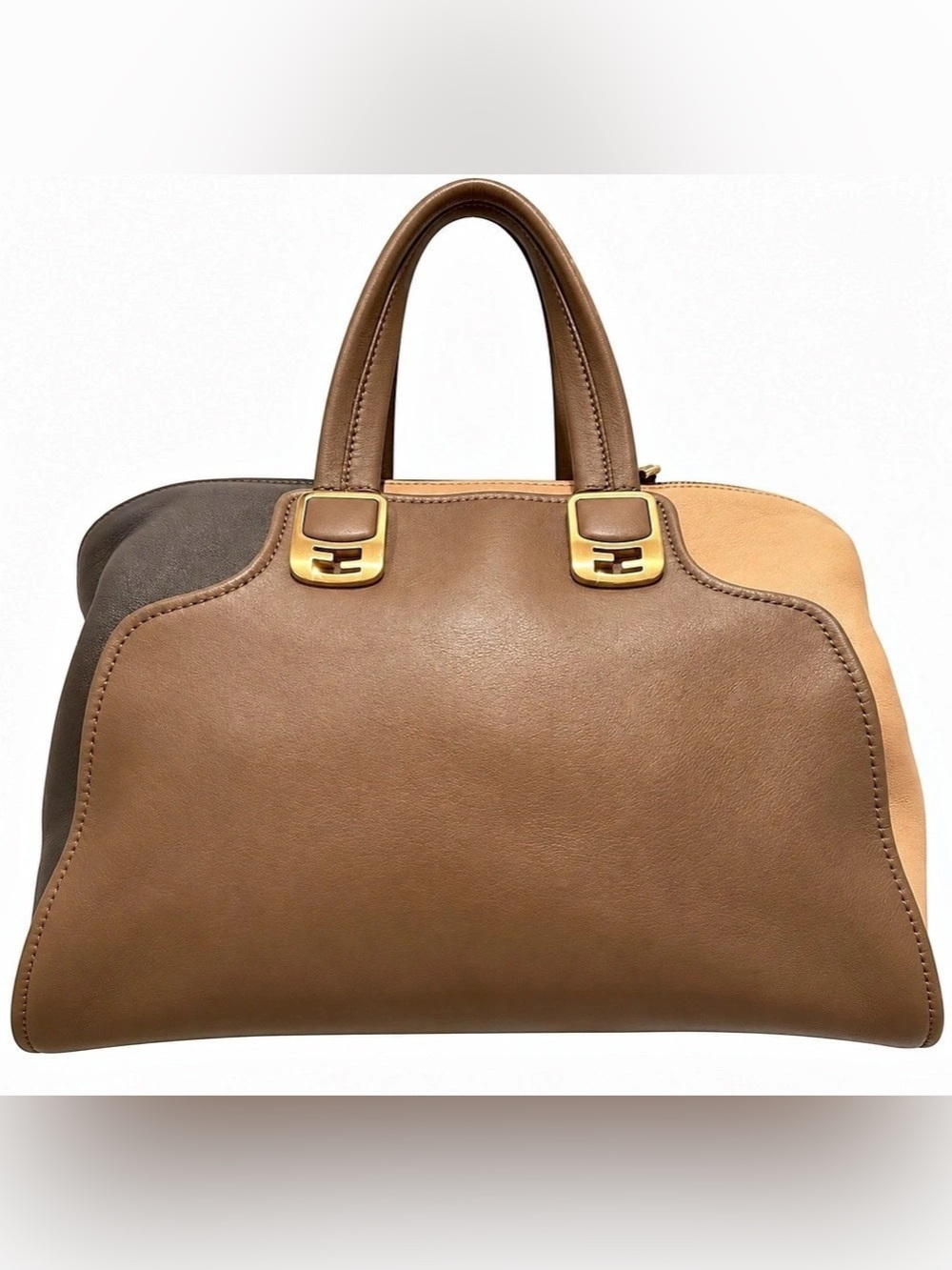 FENDI Chameleon Two-Toned Leather Satchel/Tote